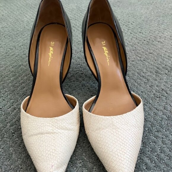 3.1 Phillip Lim, 3 and 1/2 inch, black and white , size 9, d'Orsay heels - Picture 2 of 7